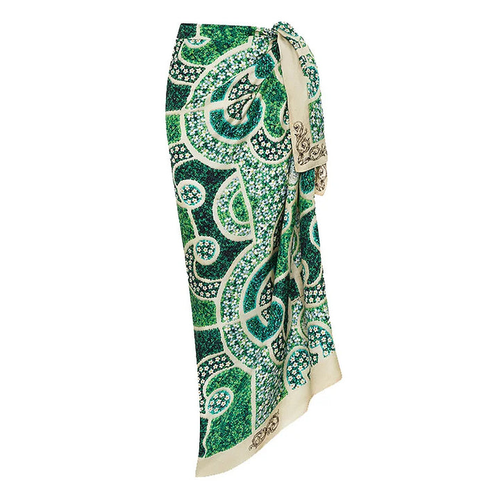 Women's One-Piece Swimsuit with Artistic Floral Pattern Mune Fashion