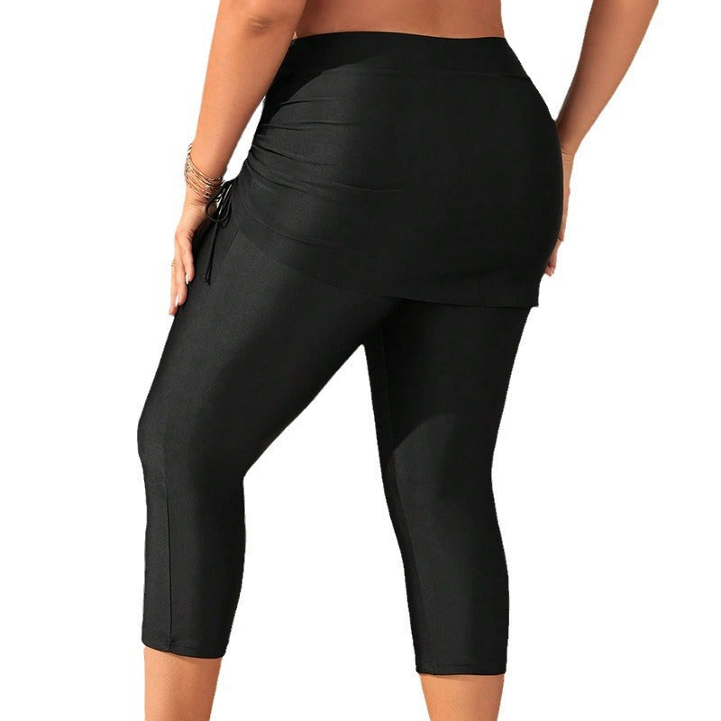 Women's capri pants with side ruffle detail Mune Fashion
