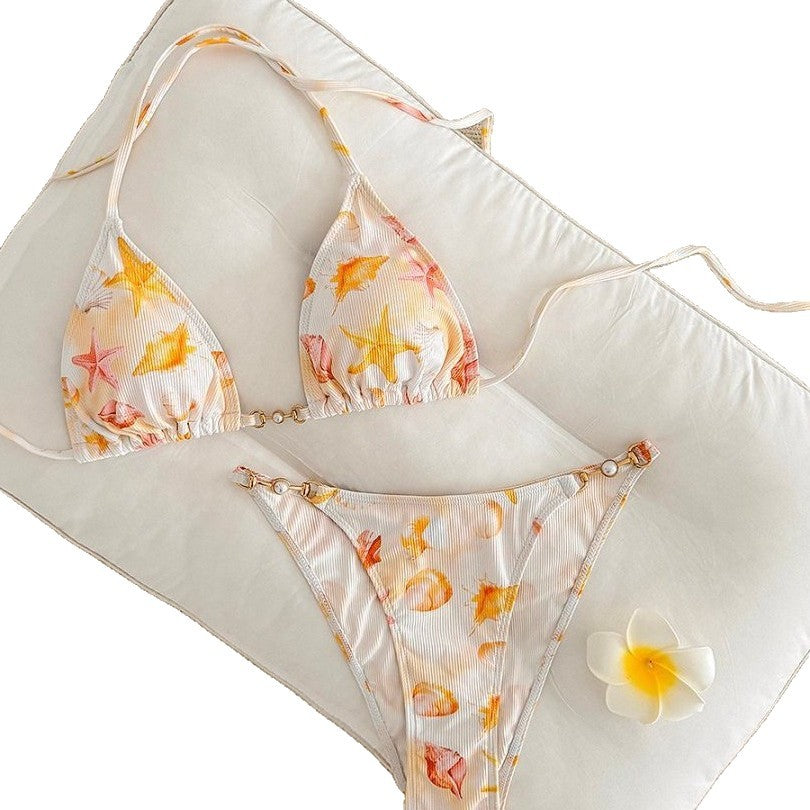 Women's triangle bikini with maritime patterns Mune Fashion