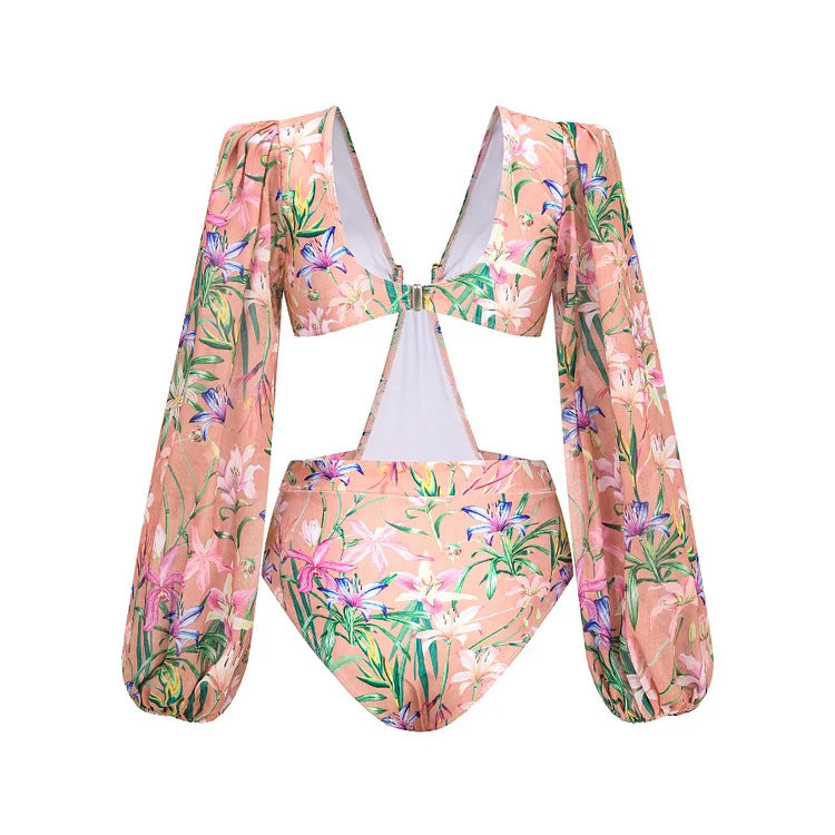 Women's bikini set with elegant, long transparent sleeves Mune Fashion