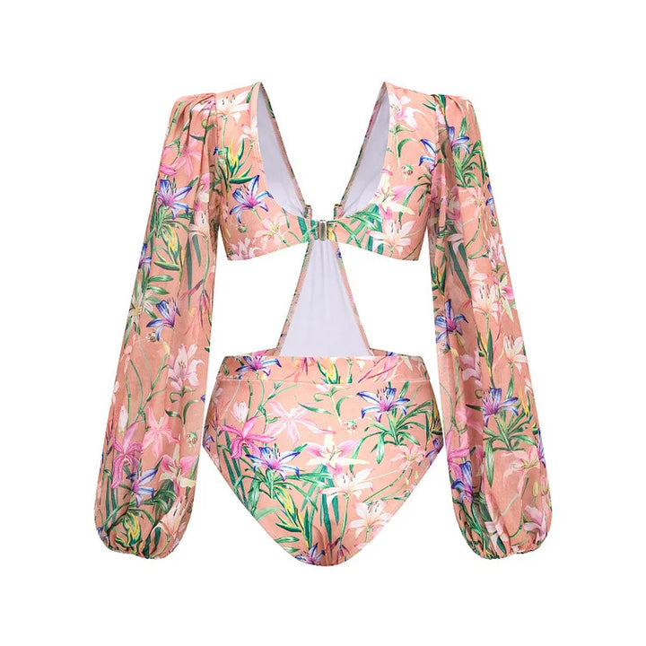 Women's bikini set with elegant, long transparent sleeves Mune Fashion