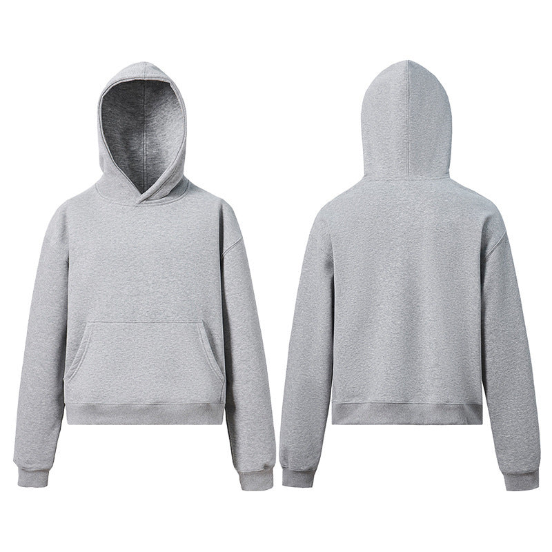 Unisex hoodie made of soft cotton fleece with kangaroo pocket and shortened silhouette Mune Fashion