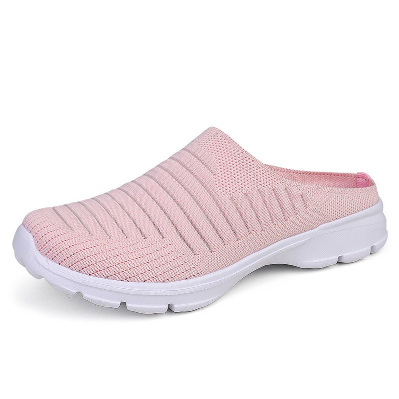 Women's knitted slip-on clog with shock-absorbing EVA midsole and ergonomic heel support Mune Fashion