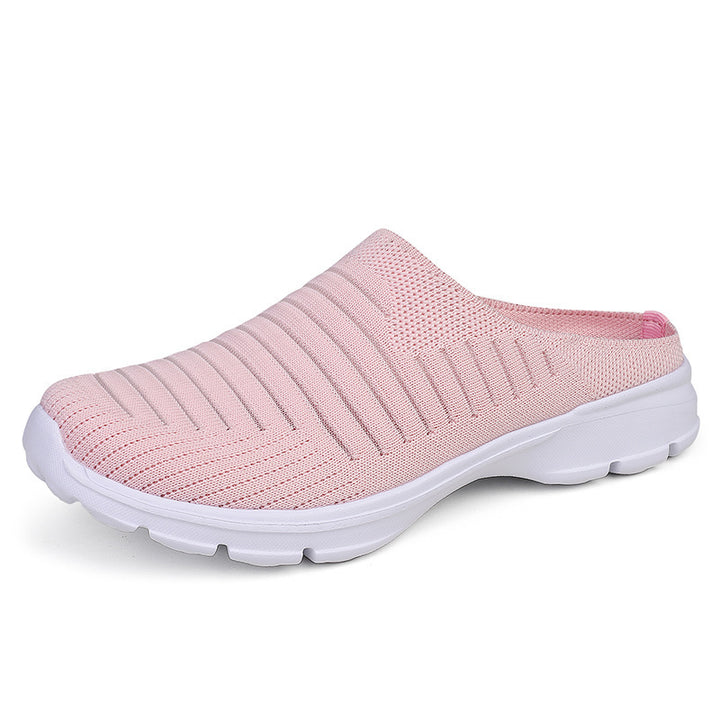 Women's knitted slip-on clog with shock-absorbing EVA midsole and ergonomic heel support Mune Fashion