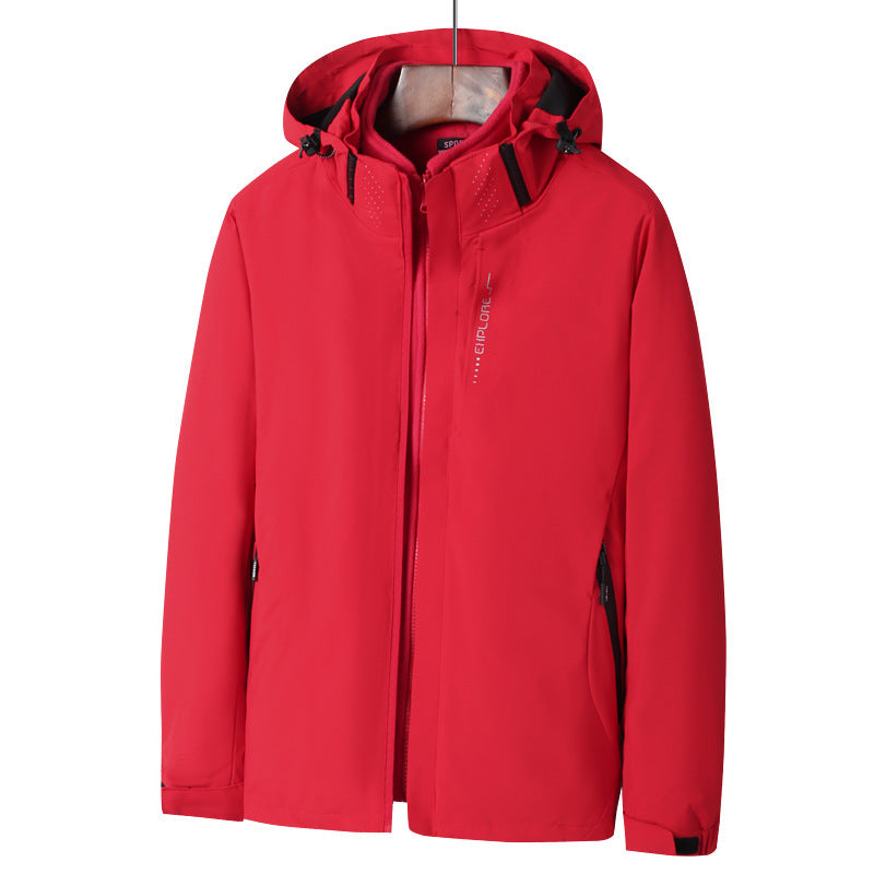 Men's wind and water-resistant hooded jacket with ergonomic cut and concealed zipper Mune Fashion