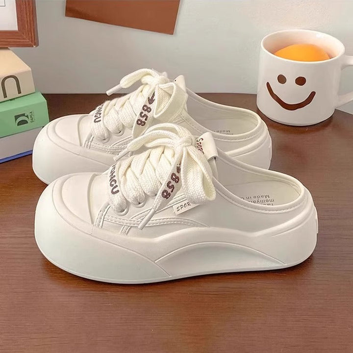 Women's Trendy Platform Sneakers with Flexible Adjustable Lacing System and Breathable Sole Mune Fashion