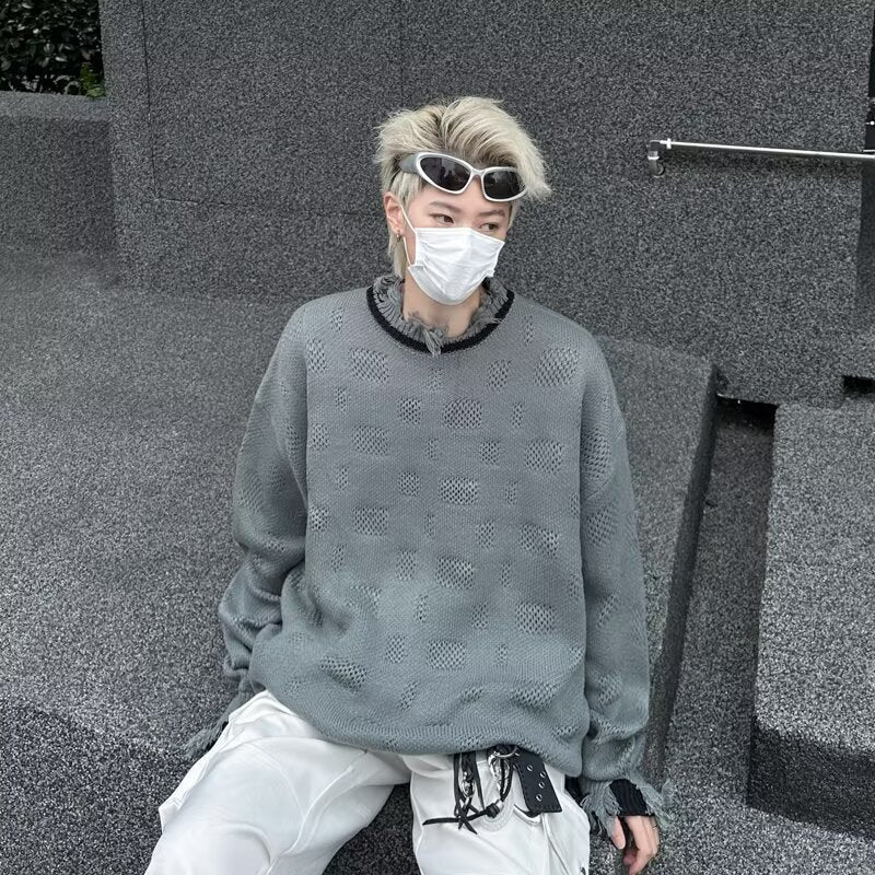 Unisex Casual Chunky Knit Sweater with Fringes Mune Fashion