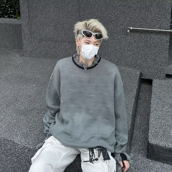 Unisex Casual Chunky Knit Sweater with Fringes Mune Fashion