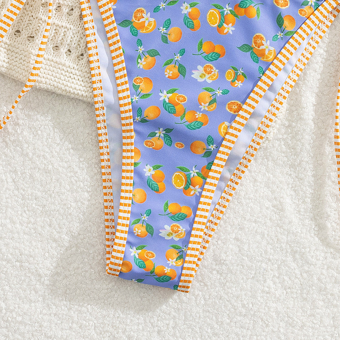 Women's Triangle Bikini with Crochet Top Mune Fashion