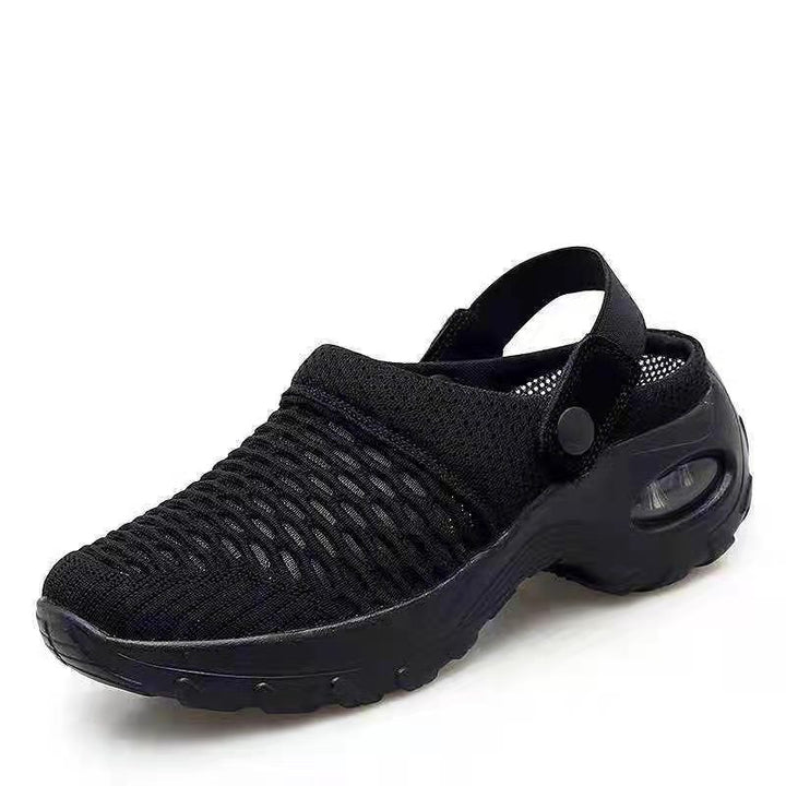 Ladies' breathable mesh clogs with air-cushioned sole and adjustable heel strap Mune Fashion