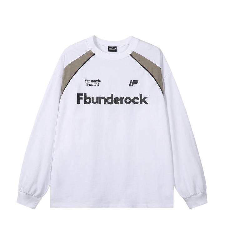 Unisex Oversized sweatshirt with raglan contrast inserts and large front print Mune Fashion