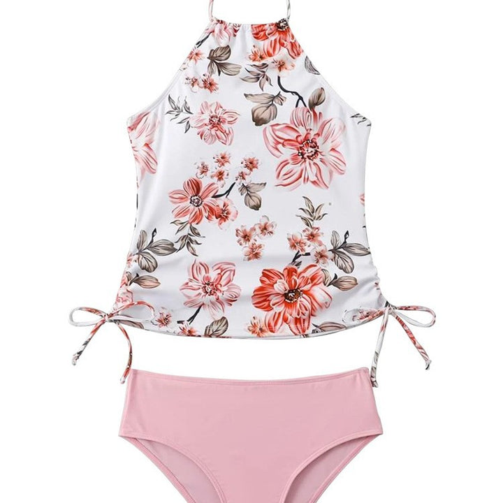 Women Stylish Tankini with Floral Design and Adjustable Straps Mune Fashion