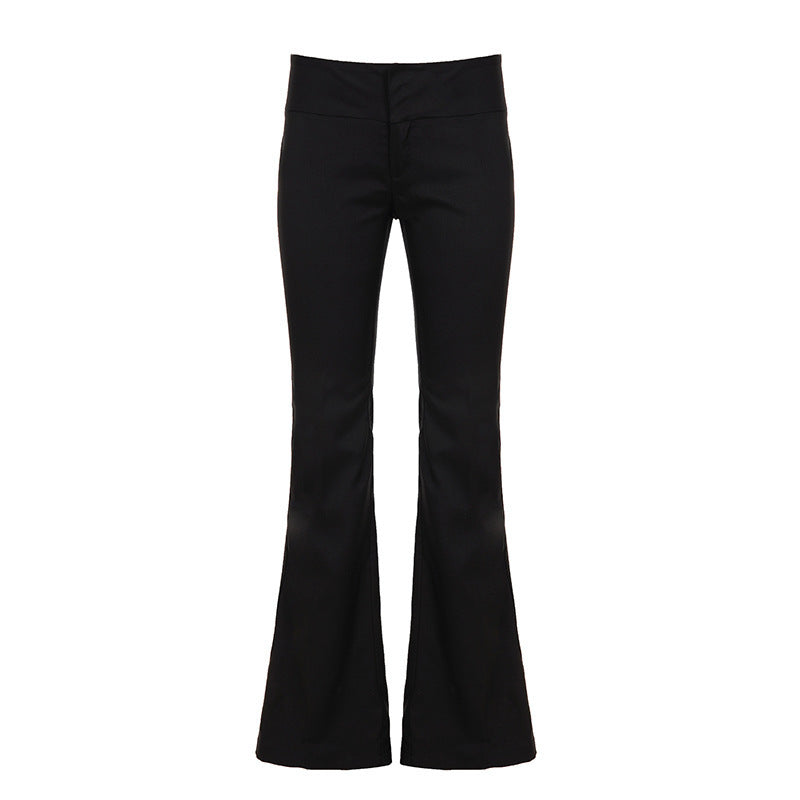 Women High-Waisted Stretch Flared Pants with Flared Leg Mune Fashion