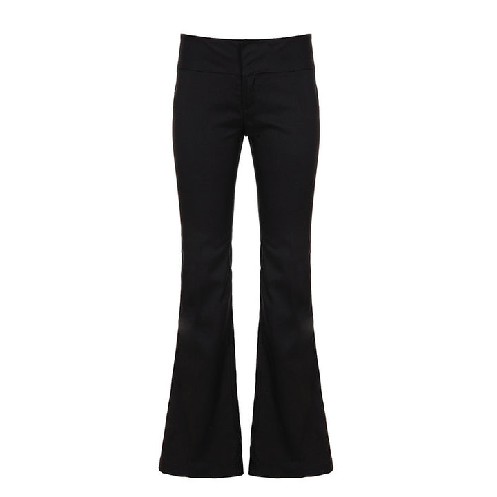 Women High-Waisted Stretch Flared Pants with Flared Leg Mune Fashion