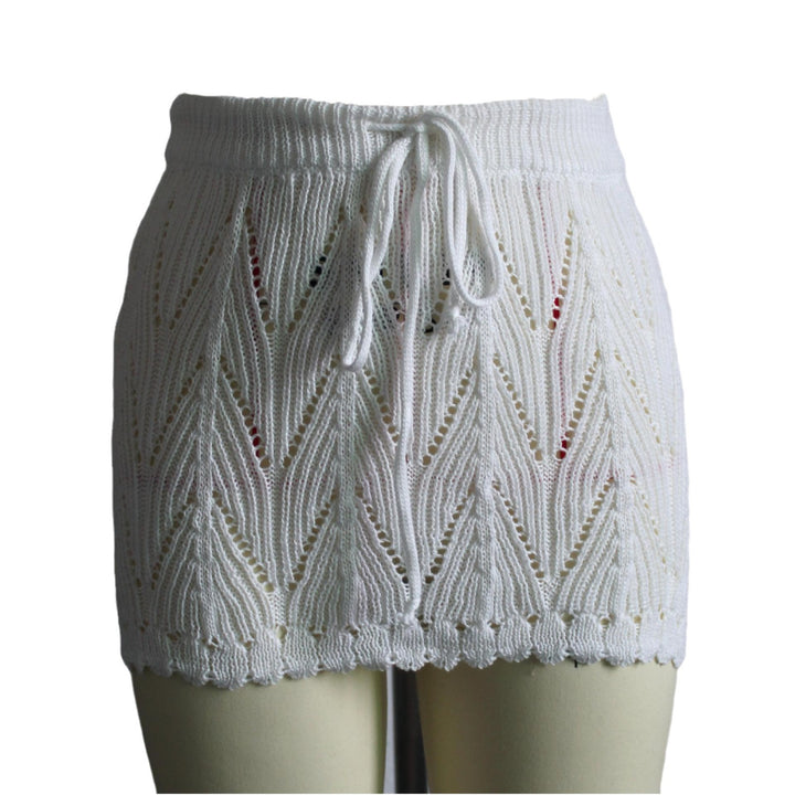 Women's leisure scarf with airy crochet structure Mune Fashion