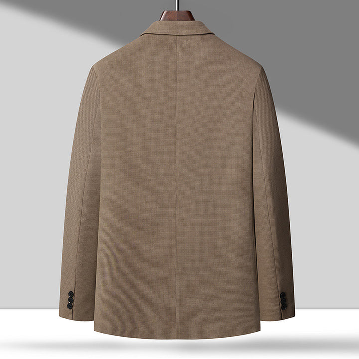 Men's blazer in textured wool blend with patch pockets Mune Fashion