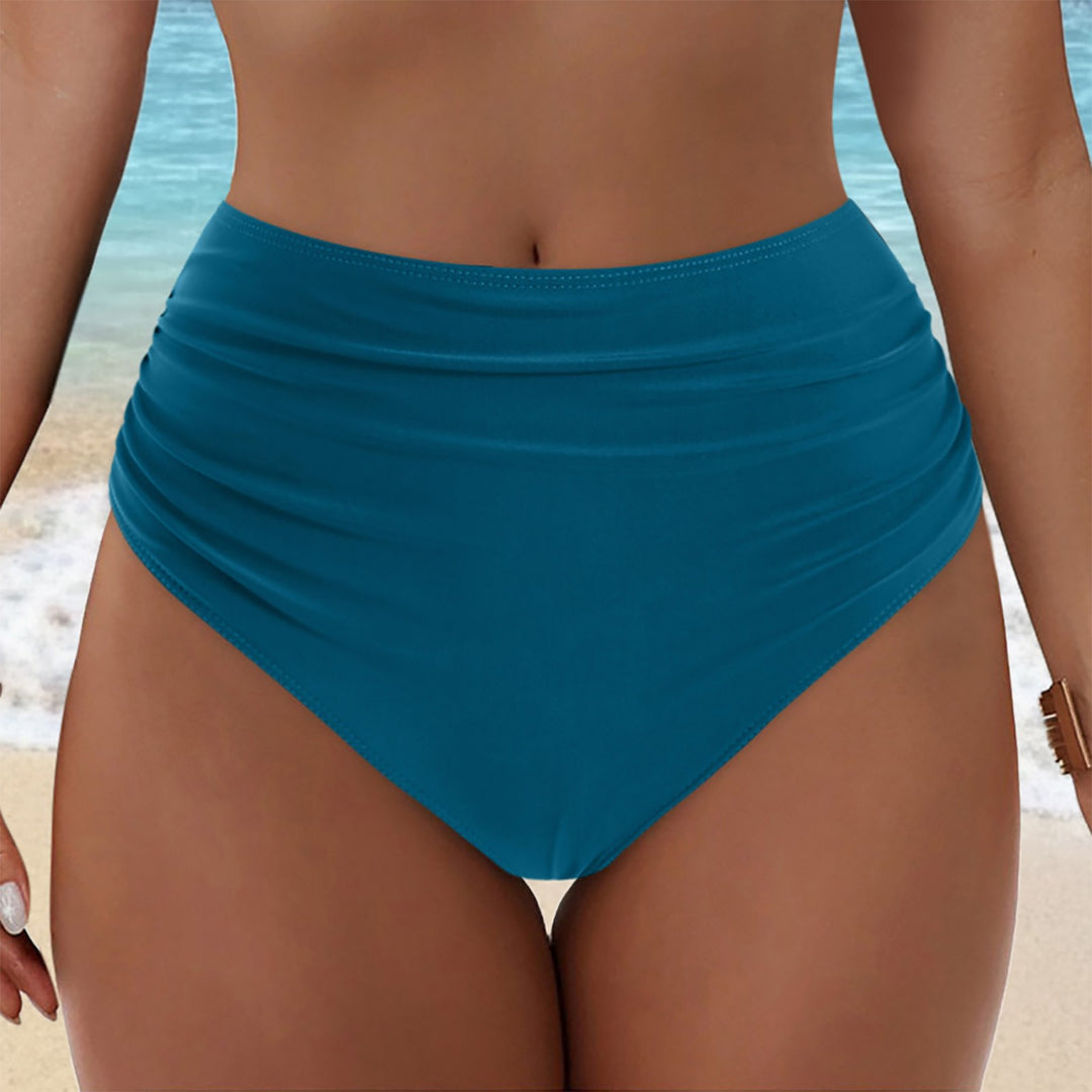 Women High-Cut Bikini Bottom with Ruffle Details Mune Fashion