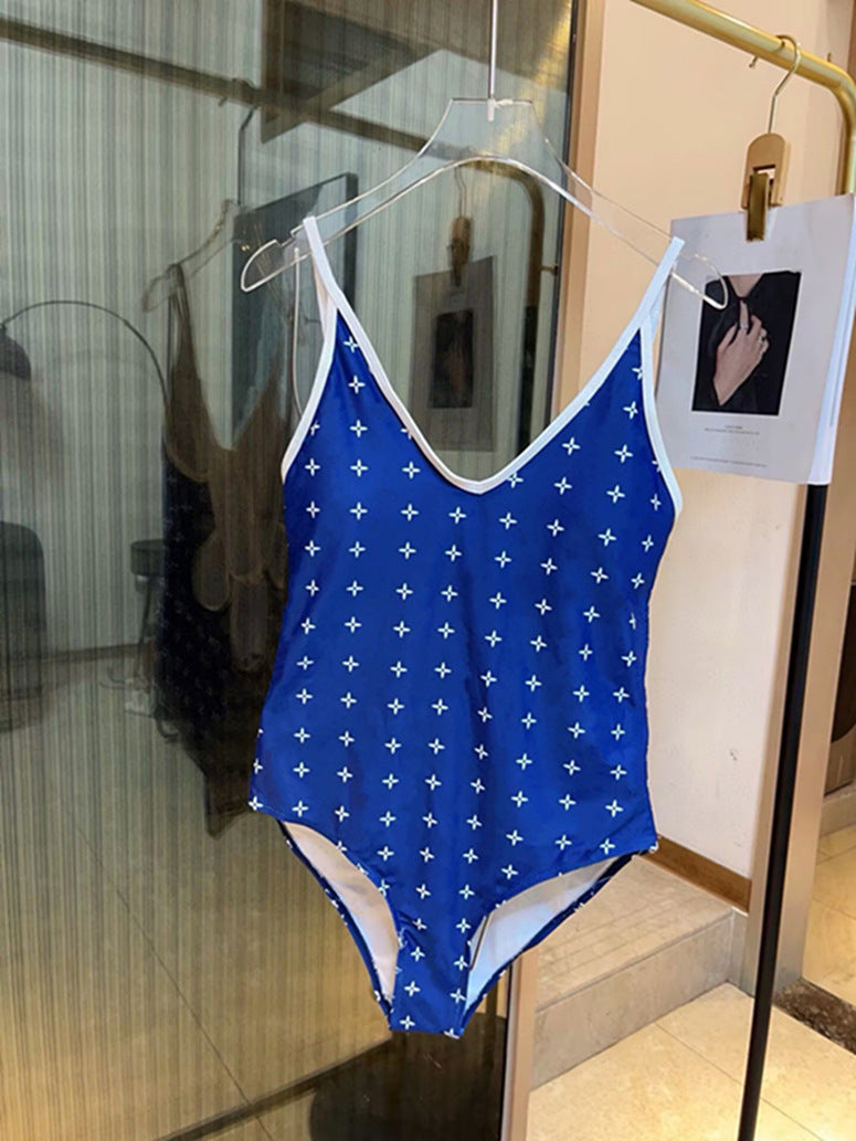 Ladies One-Piece Swimsuit with Fashionable Pattern Mune Fashion