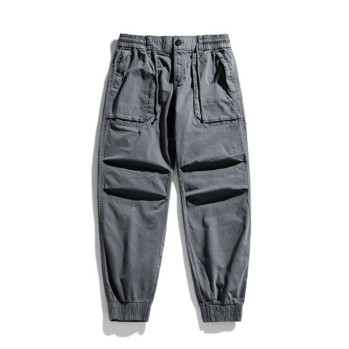 Men's Tapered Cargo Jogger with Elastic Comfort Waistband, Flap Pockets, and Ankle Cuffs Mune Fashion