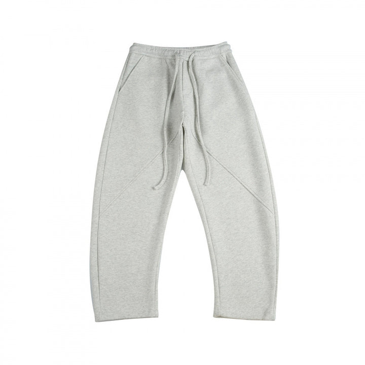 Unisex Wide Tech Jogging Pants with Diagonal Seam Design, Elastic Waistband and Drawstring Mune Fashion