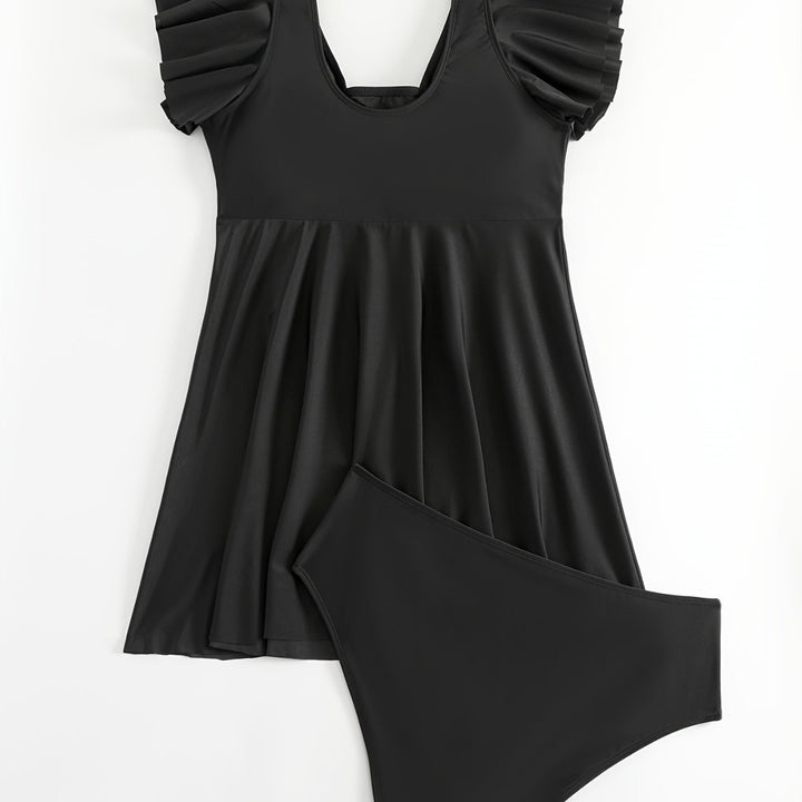 Women's figure-hugging swimsuit with elegant ruffle design Mune Fashion
