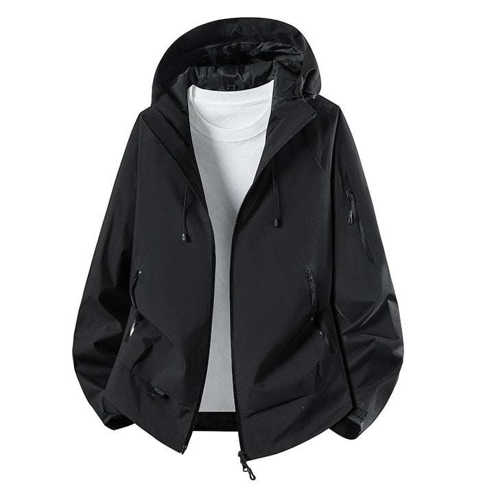Men's Minimalist Softshell Anorak with Adjustable Hood & Welded Zip Pockets Mune Fashion