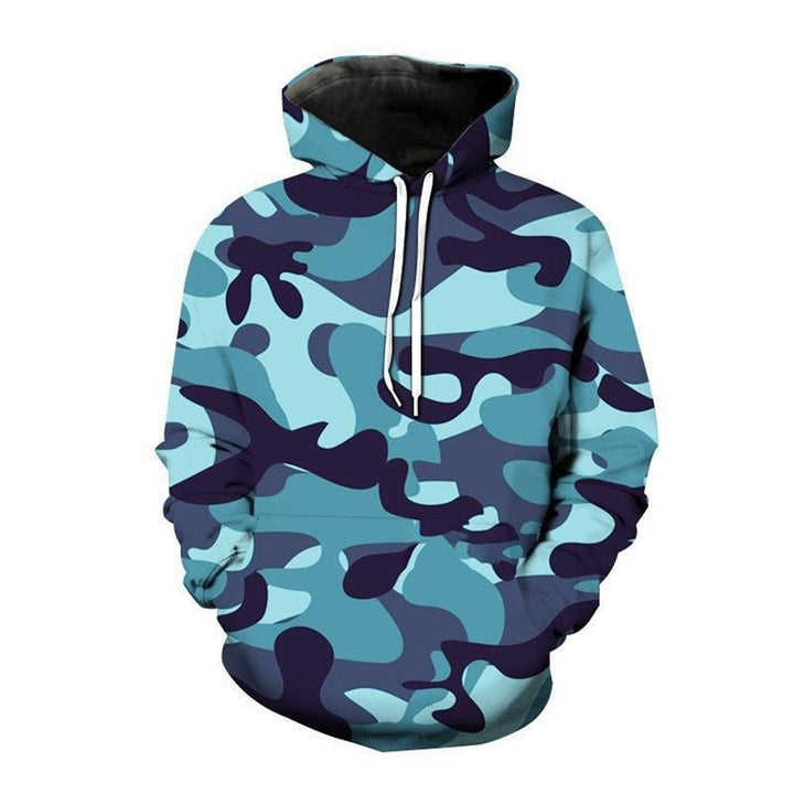 Women's hooded sweatshirt with modern camouflage pattern Mune Fashion