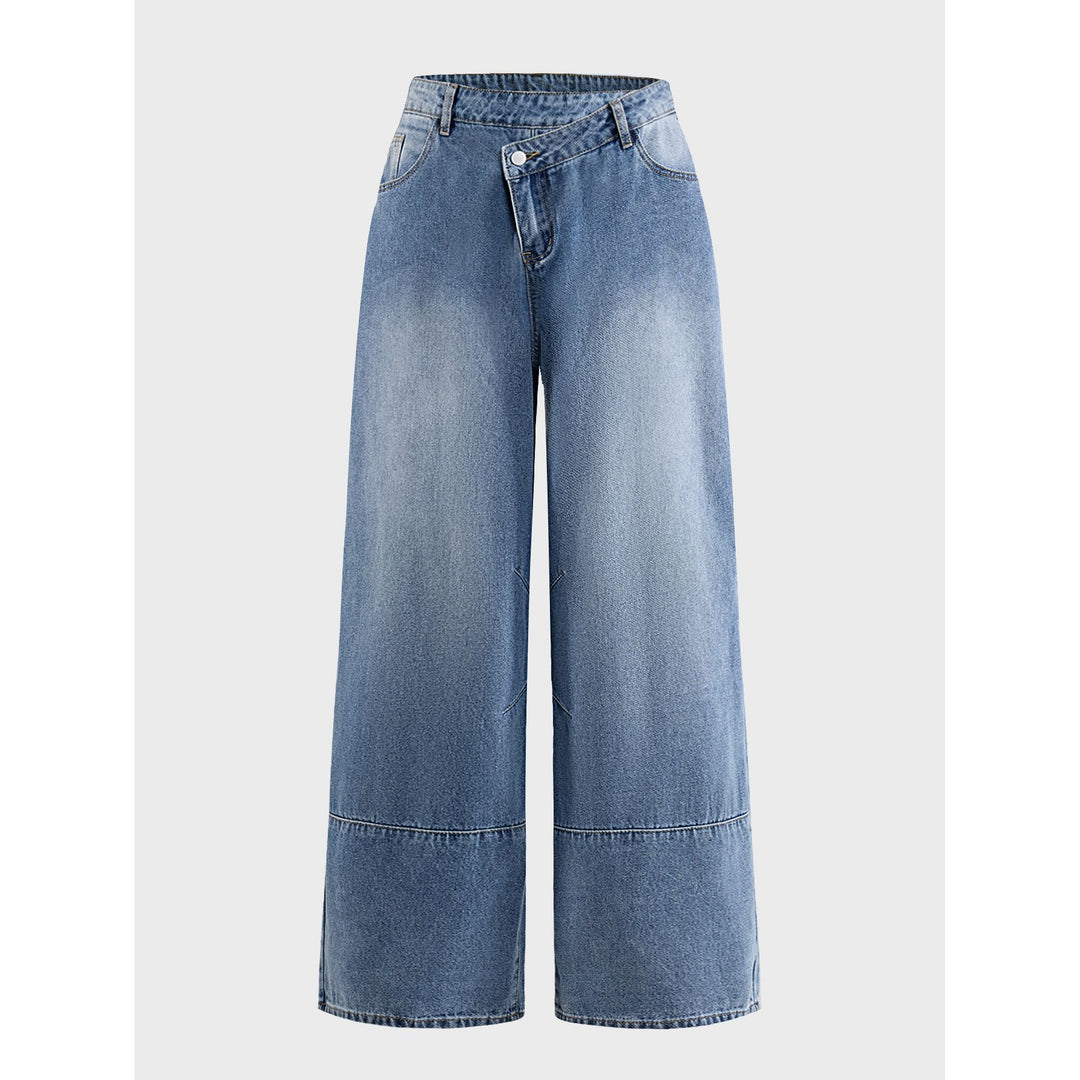 Women Wide Denim Pants Mune Fashion