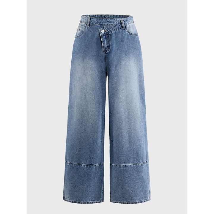 Women Wide Denim Pants Mune Fashion