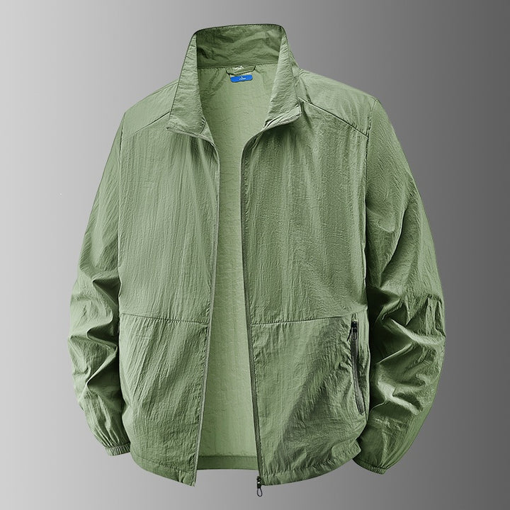 Men's ultralight windproof transitional jacket with stand-up collar and compact pack function Mune Fashion