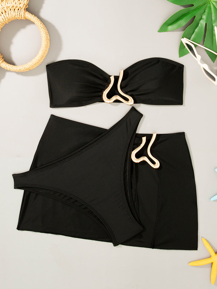 Ladies bandeau bikini with elegant skirt Mune Fashion