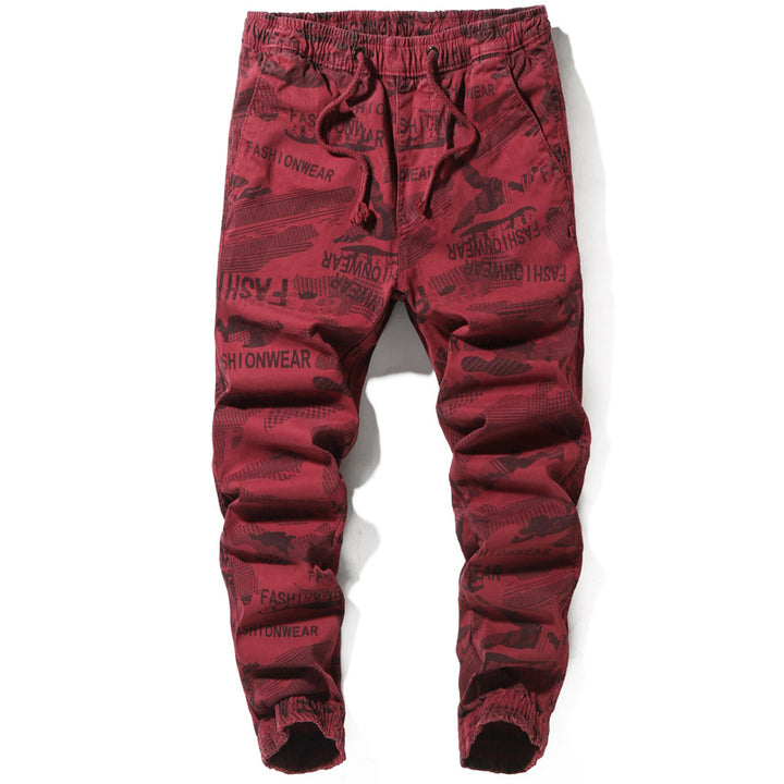 Herren Camouflage-Jogginghose mit elastischem Tunnelzugbund, tapered Schnitt und Allover-Print Mune Fashion