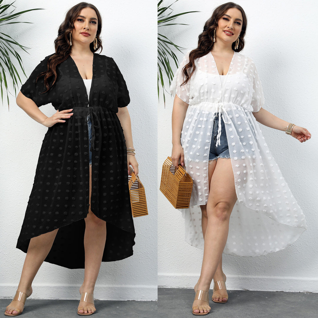 Ladies Elegant Beach Cover-up with Transparent Structure Mune Fashion