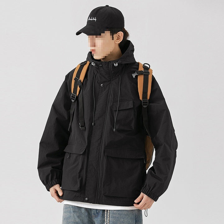 Women's Oversize Utility Transition Jacket with Hood, Multiple Pockets & Drawstring Mune Fashion