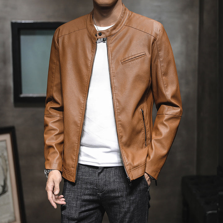Men's Modern Faux Leather Jacket Mune Fashion