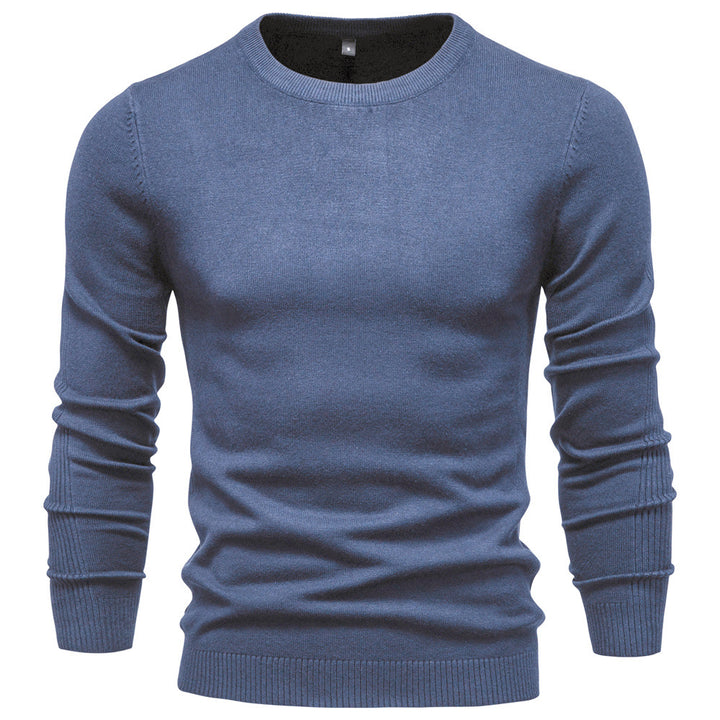 Men's nano minimalist round neck fine knit with flat shoulder seam and ribbed cuffs Mune Fashion