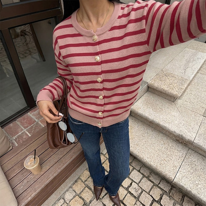 Women's Stylish Cardigan with Button Design Mune Fashion