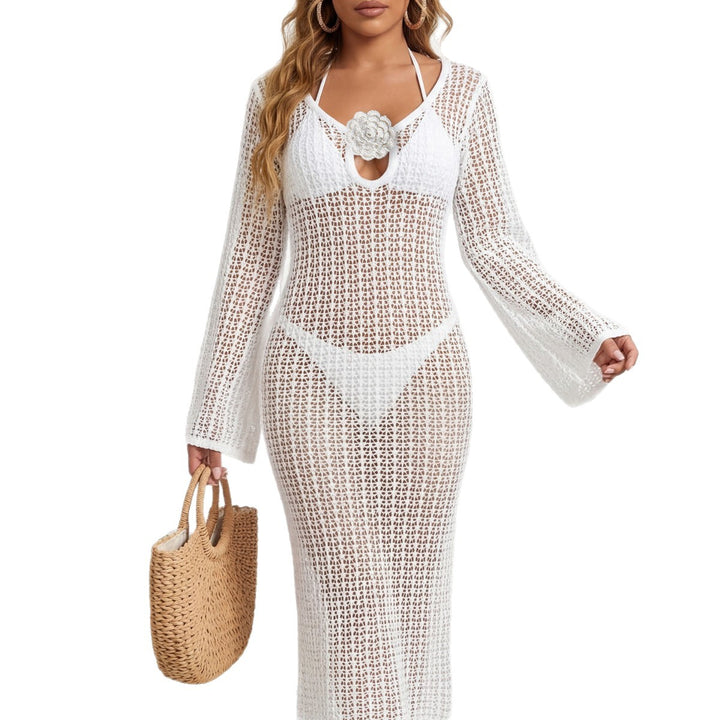 Ladies elegant crochet beach cover-up Mune Fashion