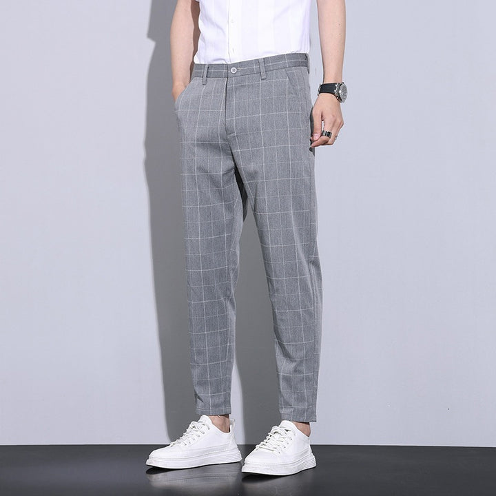 Men's Elegant Checked Chino Pants Mune Fashion