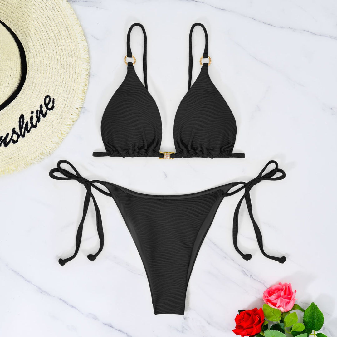 Women High Quality Triangle Bikini Set with Adjustable Straps Mune Fashion