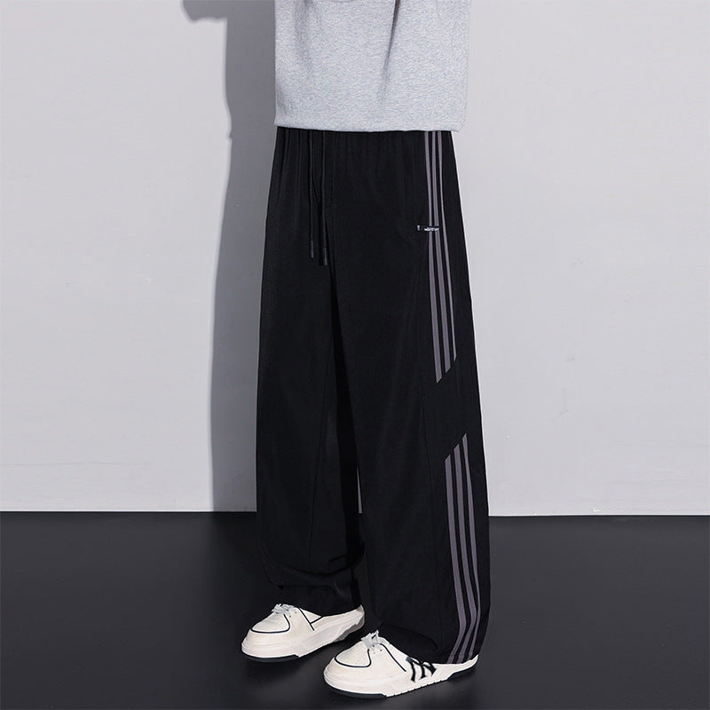 Men's sporty leisure pants with side stripes Mune Fashion