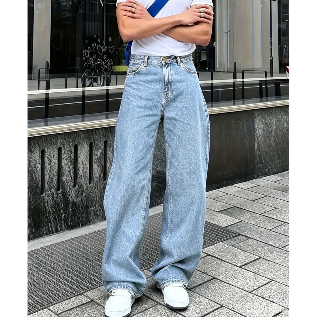 Women Stylish Wide Cut Jeans Mune Fashion