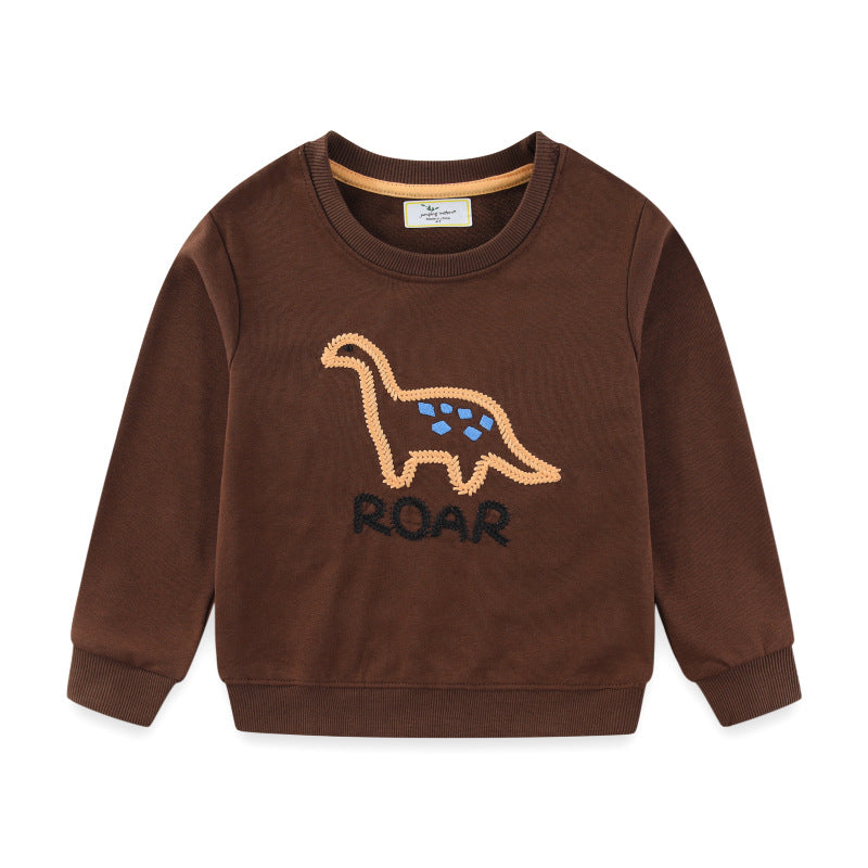 Boys sweatshirt with lively dinosaur embroidery design Mune Fashion