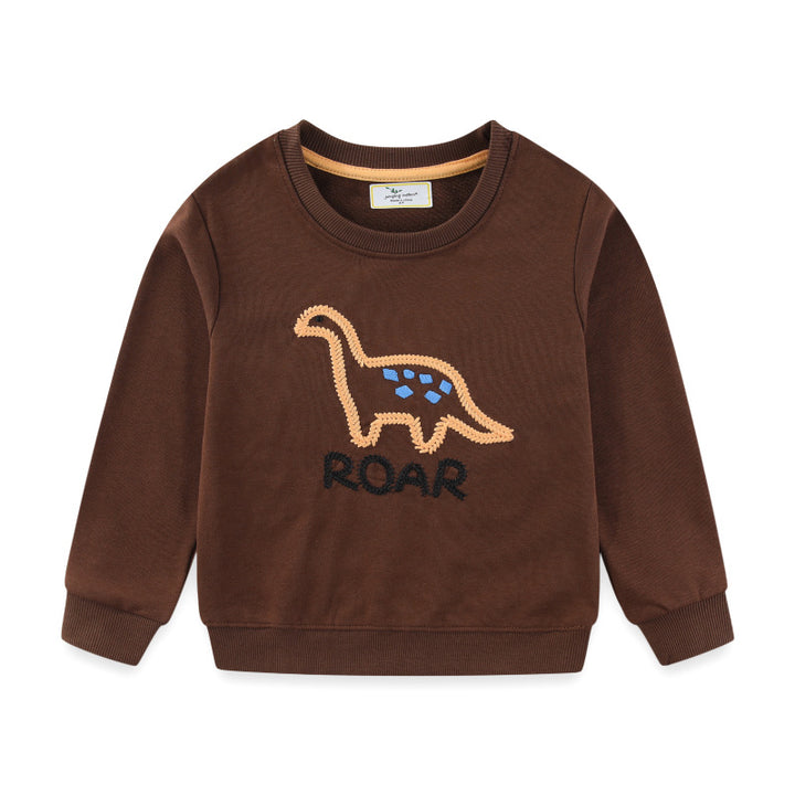 Boys sweatshirt with lively dinosaur embroidery design Mune Fashion