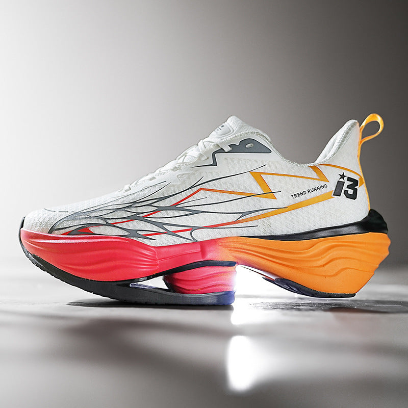Unisex cushioned road running shoes with multi-layer energy return sole and ventilated knit upper Mune Fashion