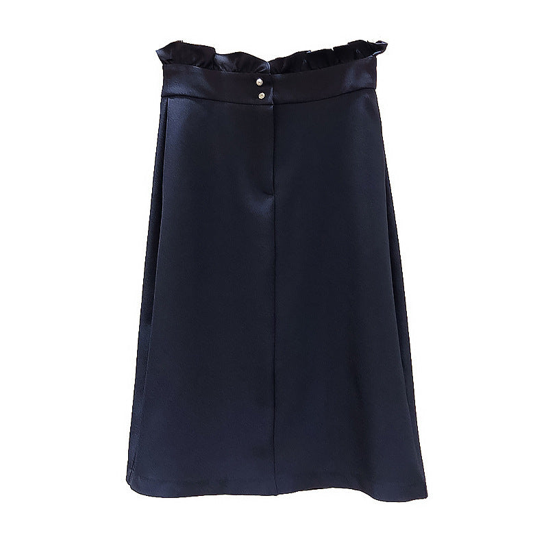 Women Elegant Midi Skirt with Pleated Design Mune Fashion