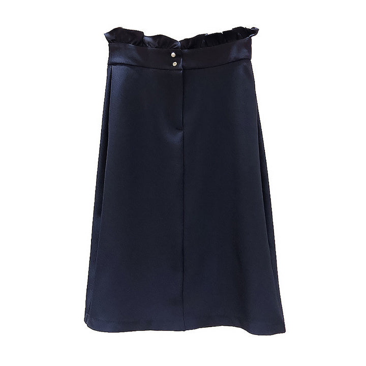 Women Elegant Midi Skirt with Pleated Design Mune Fashion