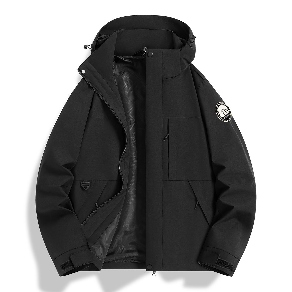 Women's Waterproof Technical Hooded Jacket with Welded Seams and Adjustable Cuffs Mune Fashion