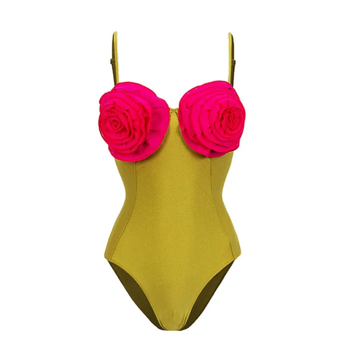 Women's Bikini Set with Floral Ruffle Design Mune Fashion