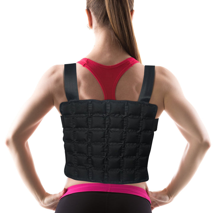 Unisex nan adjustable training weight vest with modular weight pockets, Velcro fastening, and padded shoulder straps Mune Fashion